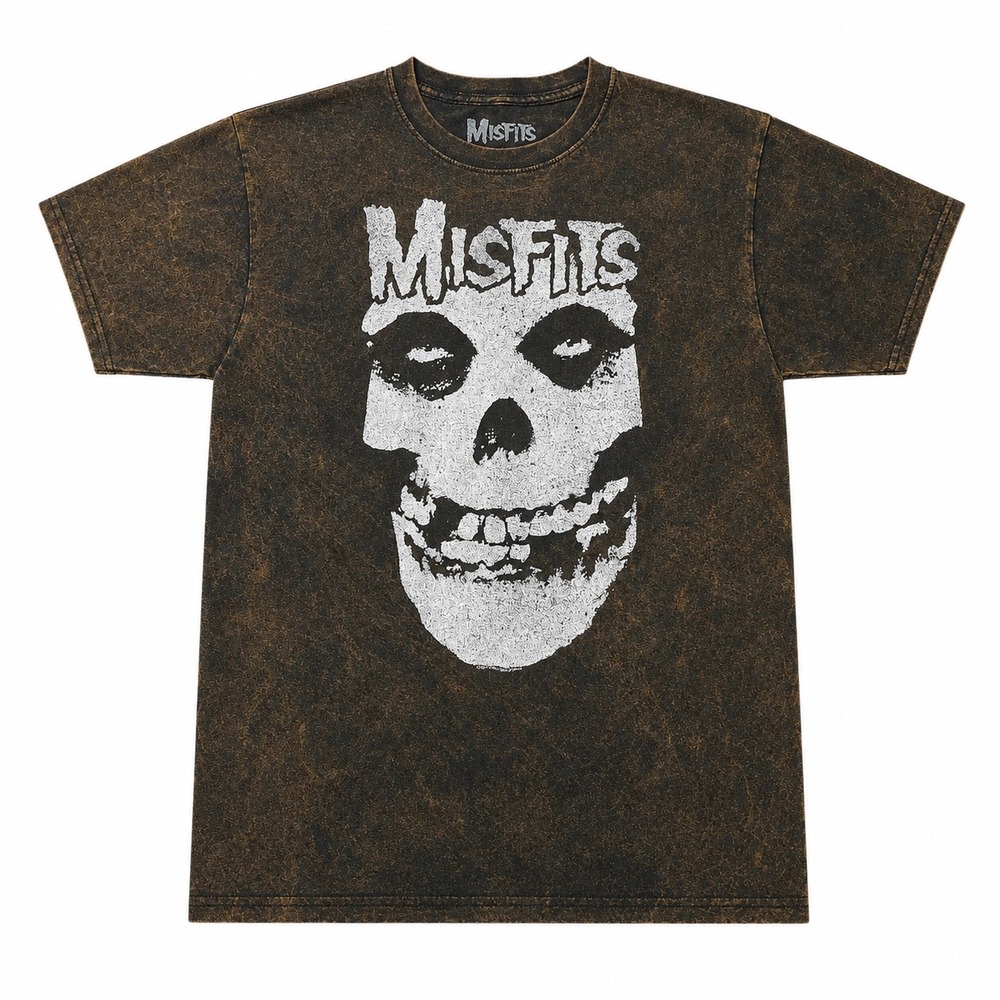 Misfits Licensed Modern Mineral Wash Fiend Skull Medium